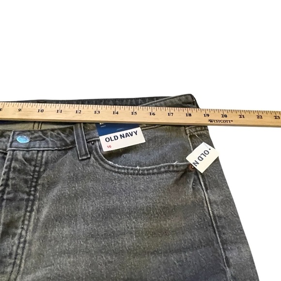 Old Navy Distressed OG Straight-Secret Smooth Pockets-Button Fly-Size 16 NWT - Picture 9 of 12
